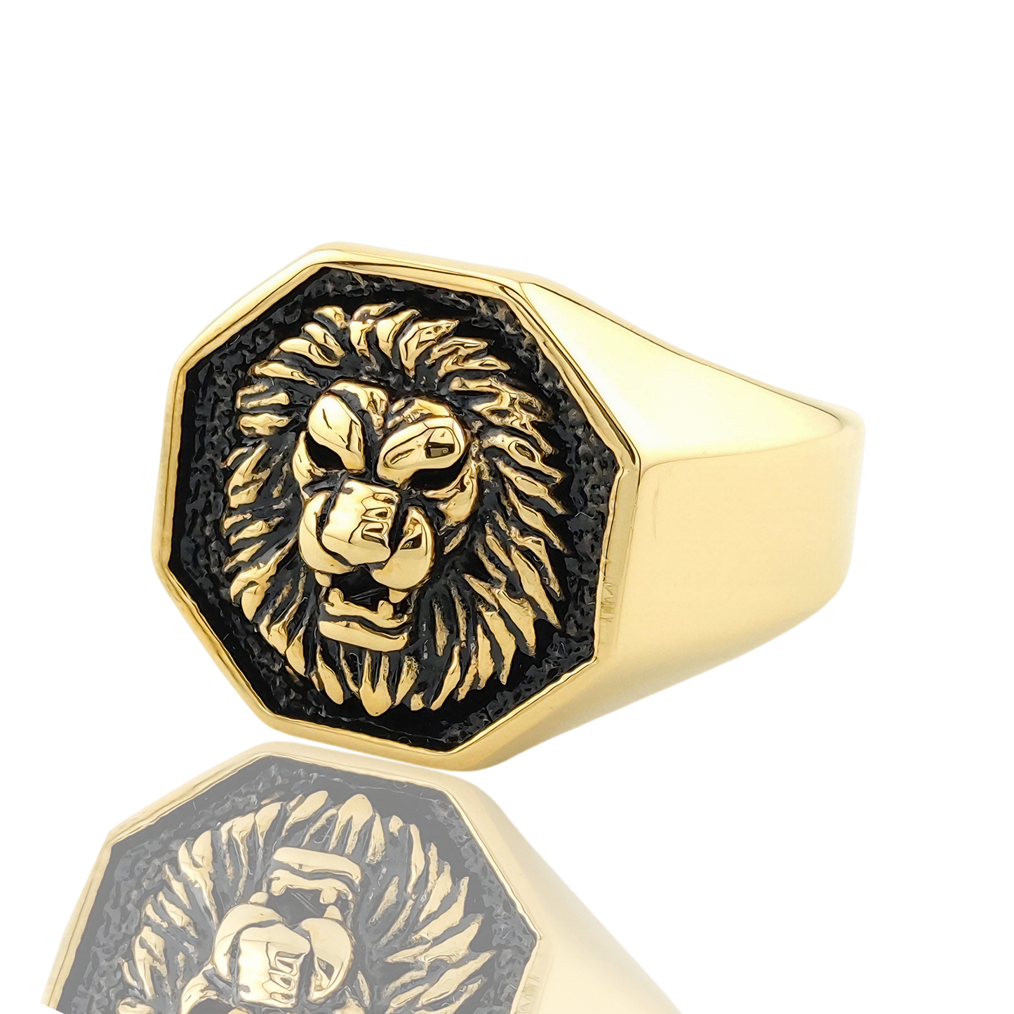 ANILLO LEÓN DORADO (BAÑADO EN ORO DE 18K)