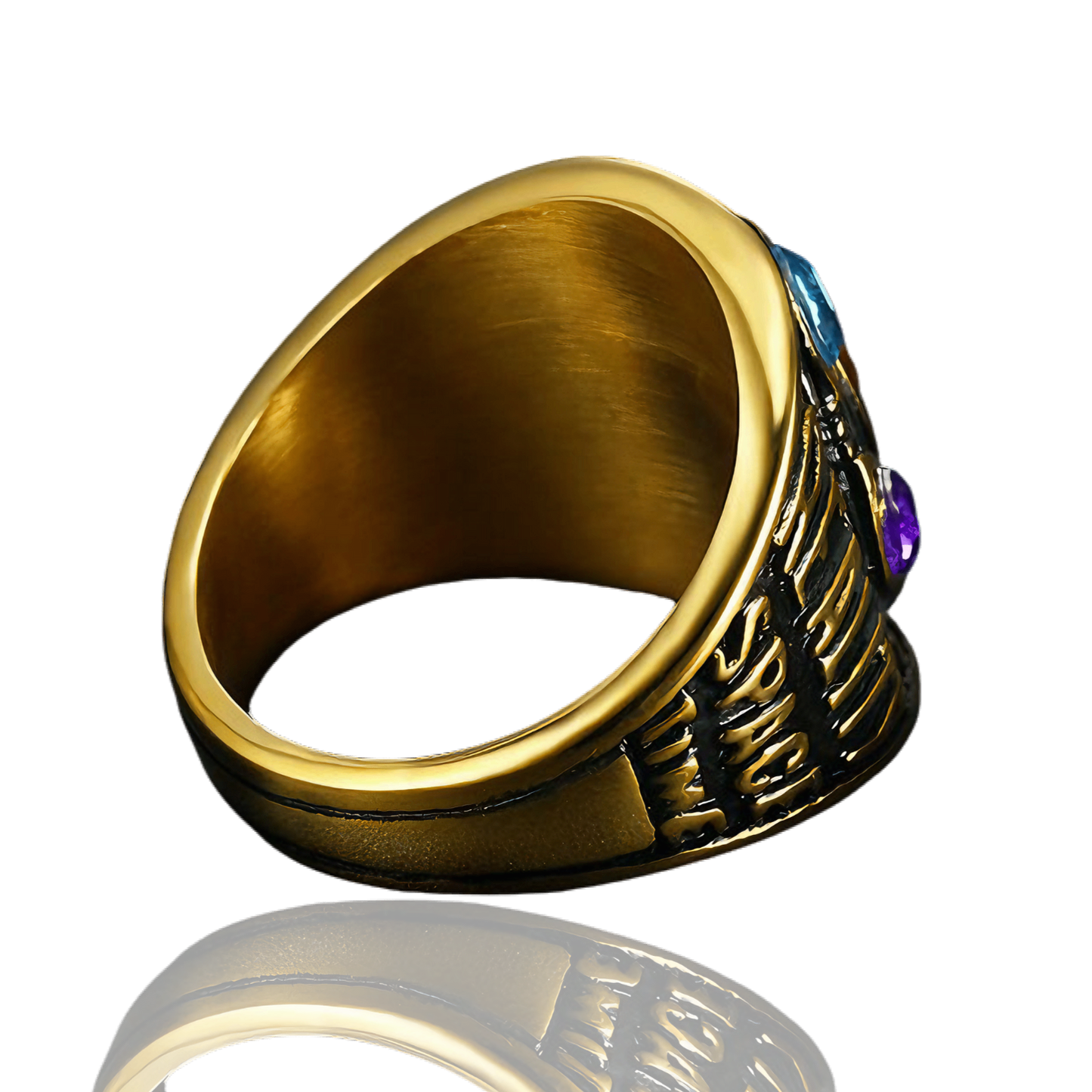 ANILLO POWER (ACERO INOXIDABLE 316L Y BAÑADO EN ORO DE 18K)