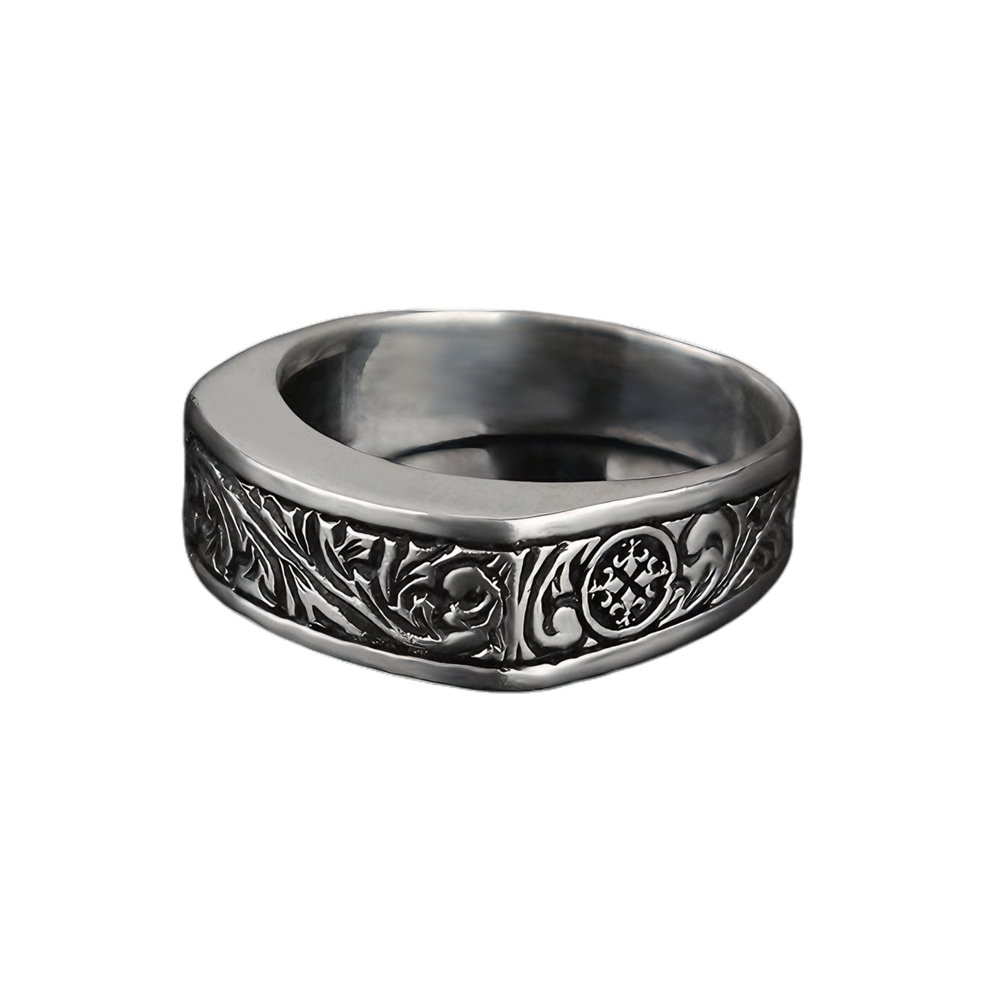 ANILLO DE PLATA 925 CON DISEÑO DE FLORES ESTILO RETRO