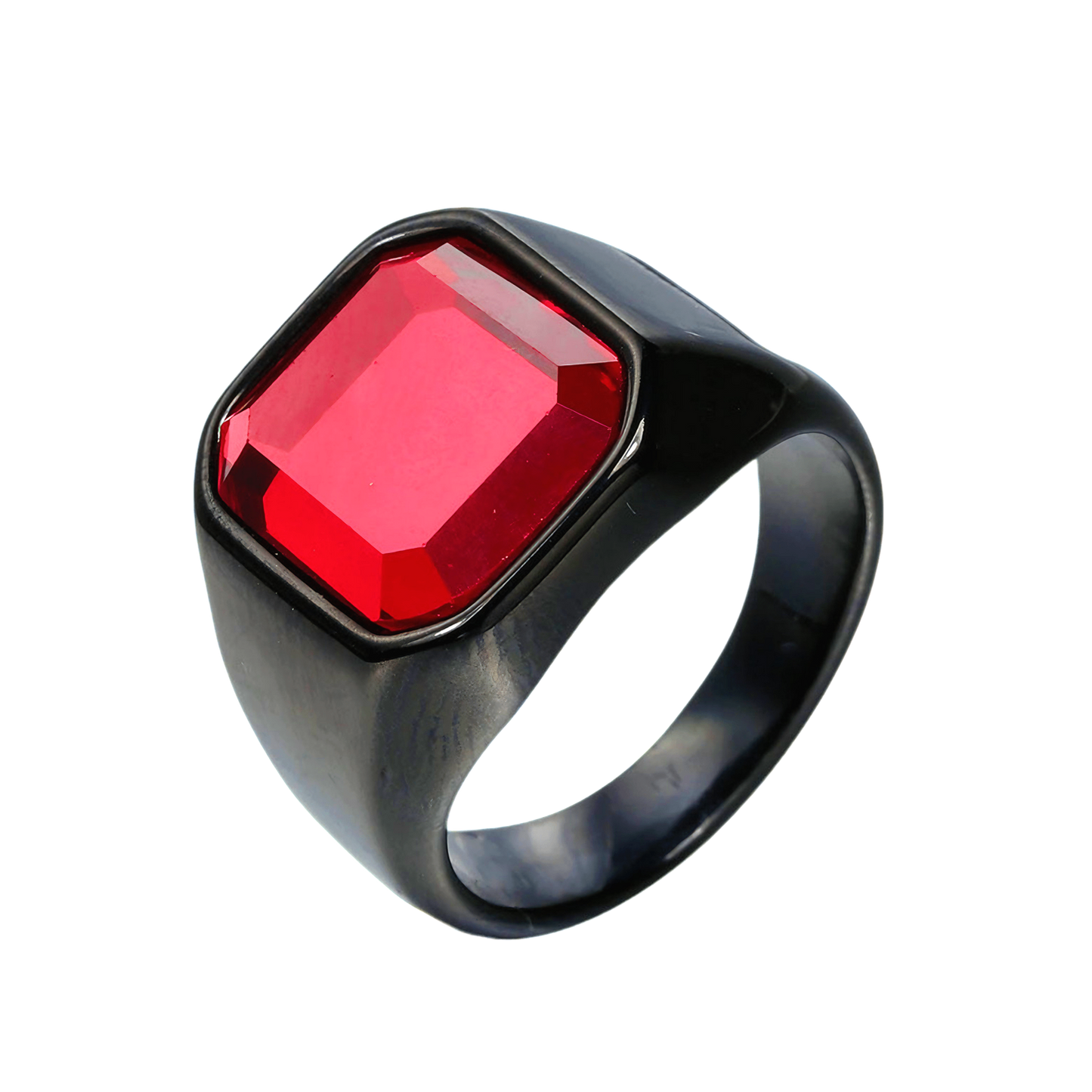 ANILLO SOMBRA DE RUBÍ (ACERO INOXIDABLE)