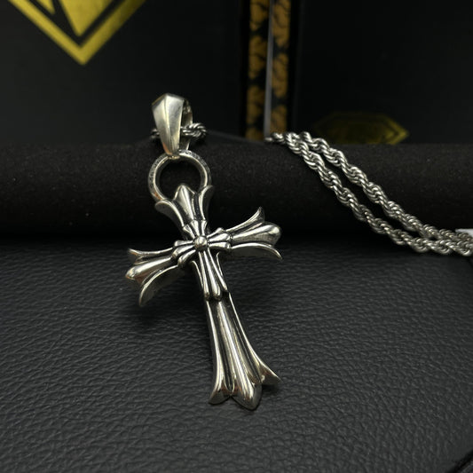 COLLAR DIVINE CROSS PLATA 925