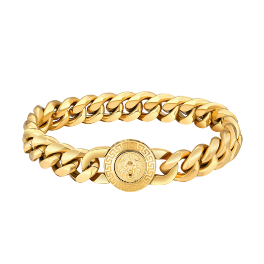 BRAZALETE CUBANO DORADO (BAÑADO EN ORO 18K)