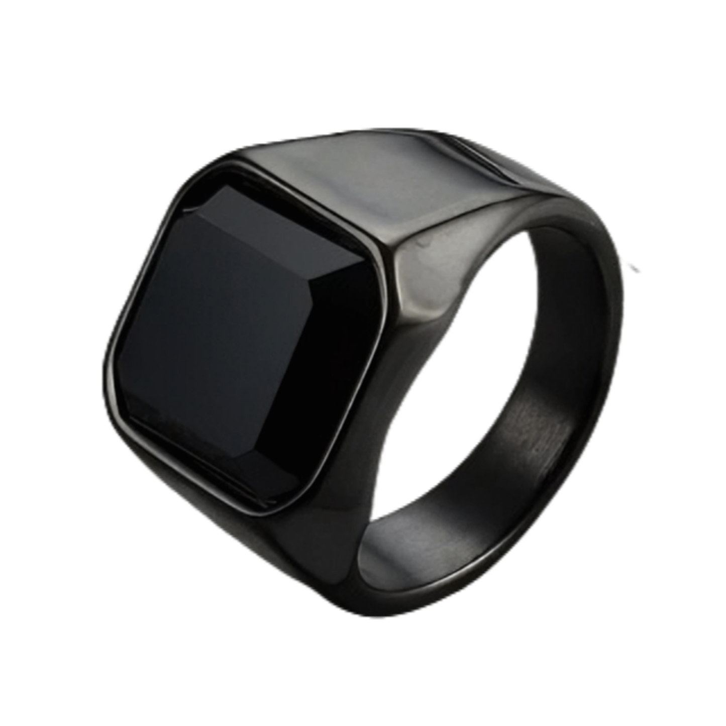 ANILLO OBSIDIANA-NEGRO (ACERO INOXIDABLE 316L)