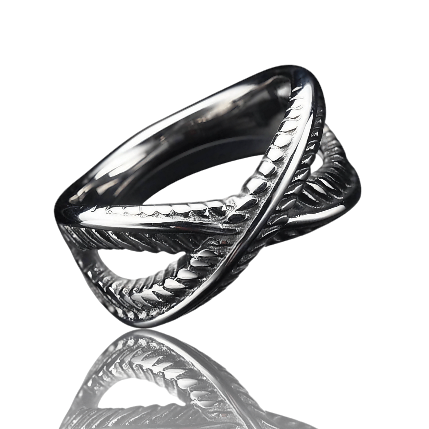 ANILLO PATRON DE CUERDA CRUZADA (ACERO INOXIDABLE 316L)