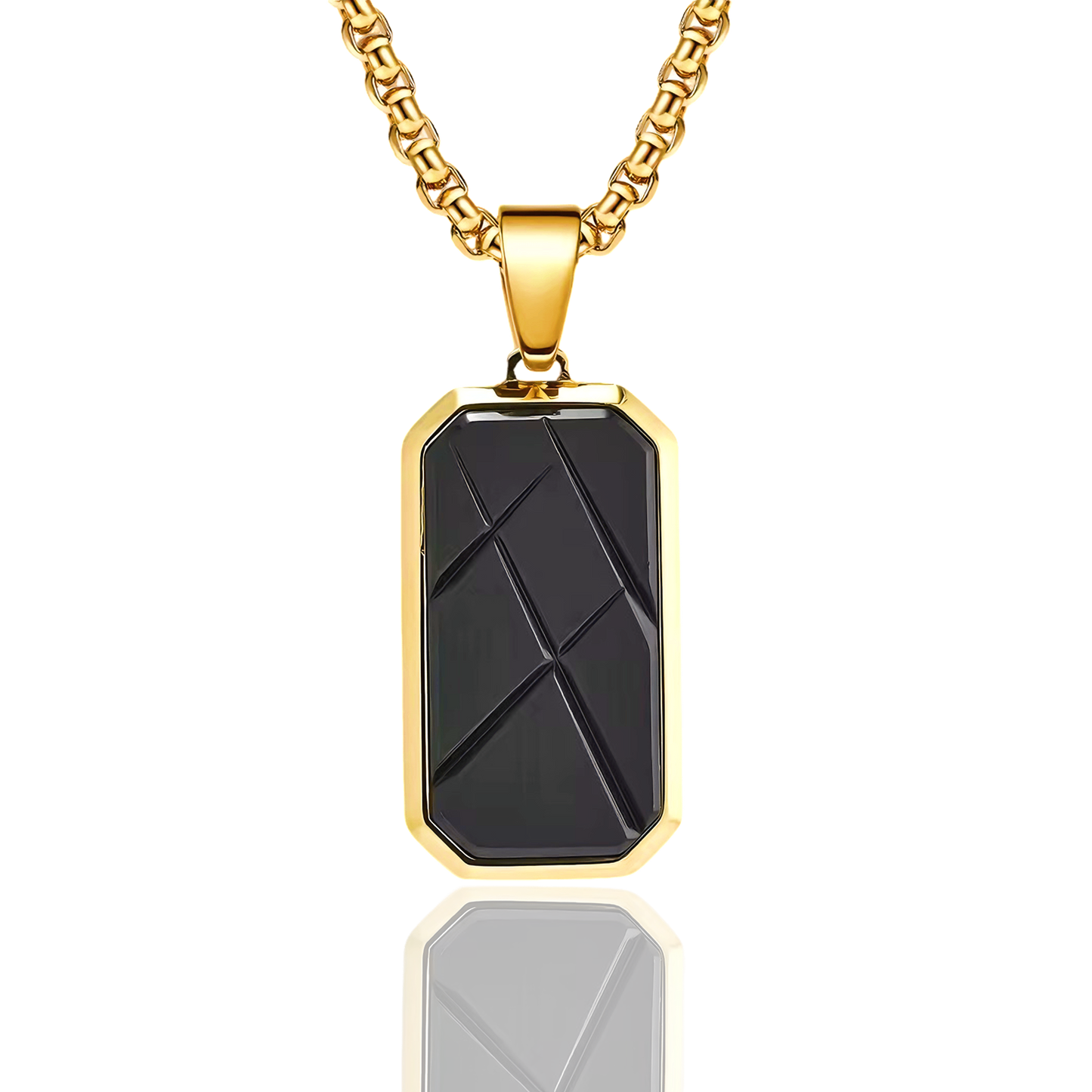 COLLAR (ACERO INOXIDABLE CON BAÑADO DE ORO DE 18K)