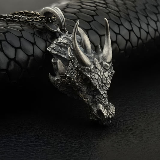 COLLAR DE DRAGÓN (PLATA 925)  + REGALO " CADENA DE PLATA 925"