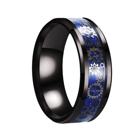 ANILLO CRONOS AZUL (CARBURO DE TUNGSTENO)