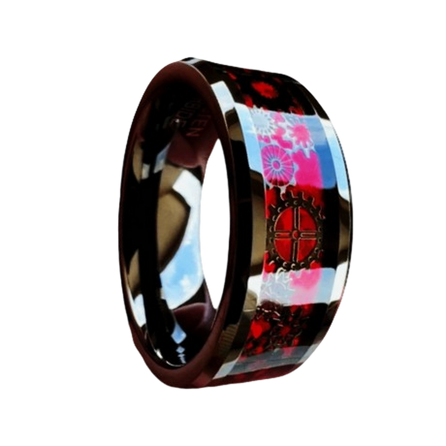 ANILLO CRONOS ROJO (CARBURO DE TUNGSTENO)