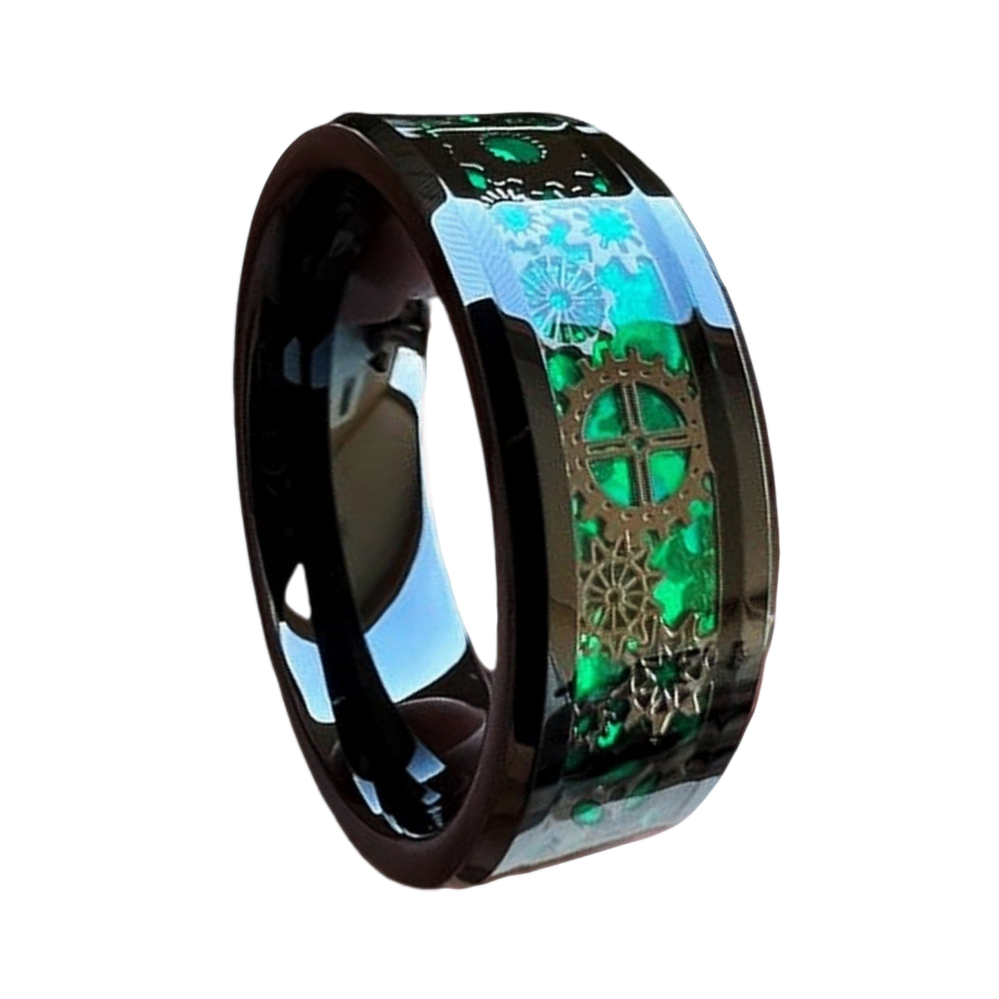 ANILLO CRONOS VERDE (CARBURO DE TUNGSTENO)