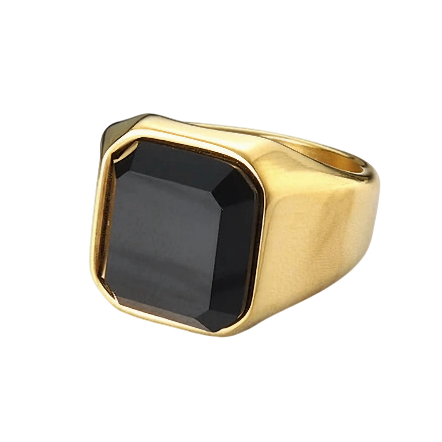 ANILLO OBSIDIANA DORADA (ACERO INOXIDABLE 316L)